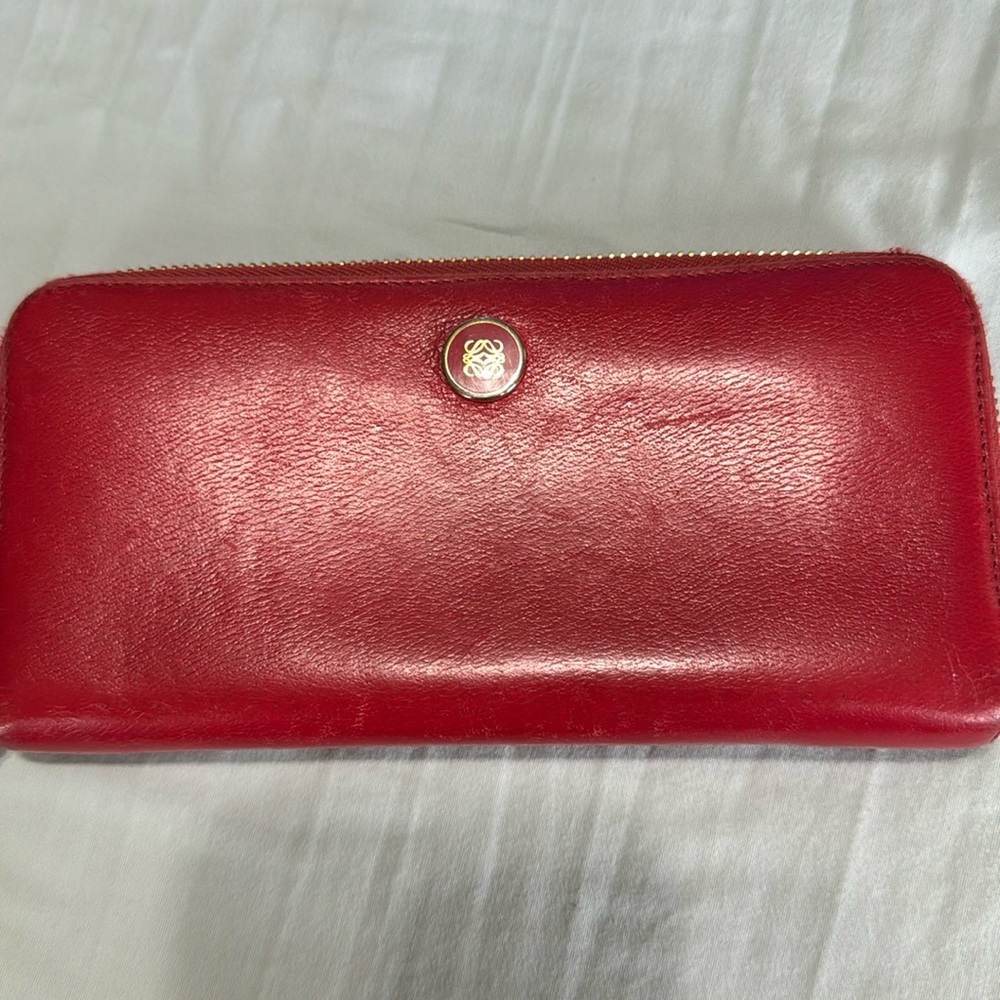 Loewe Red Long Wallet